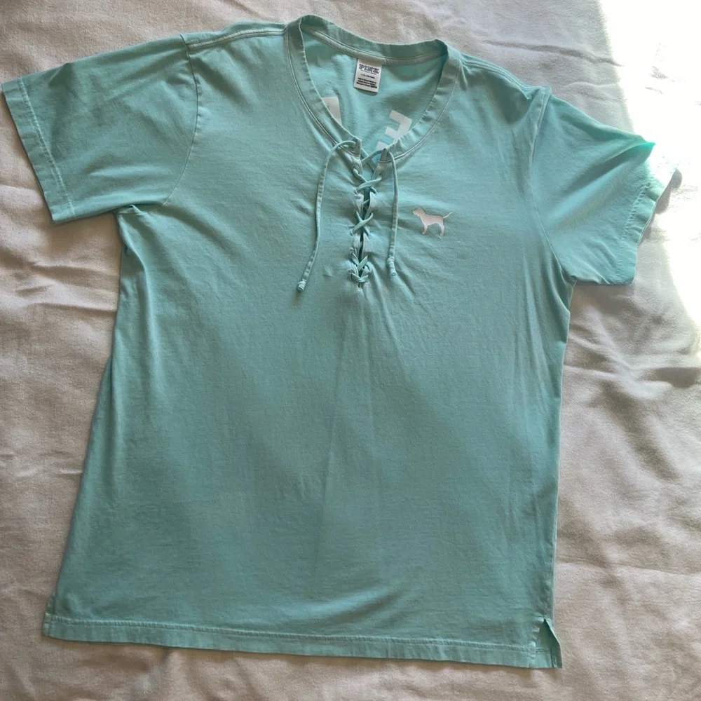 Pink by Victoria Secret Tee  Shirt Teal